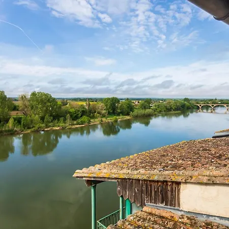 Restaurant Cote Garonne Le Balcon Des Dames - Fauillet Marmande - Vue Panoramique Bord De Garonne Climatisees Hotel 3*